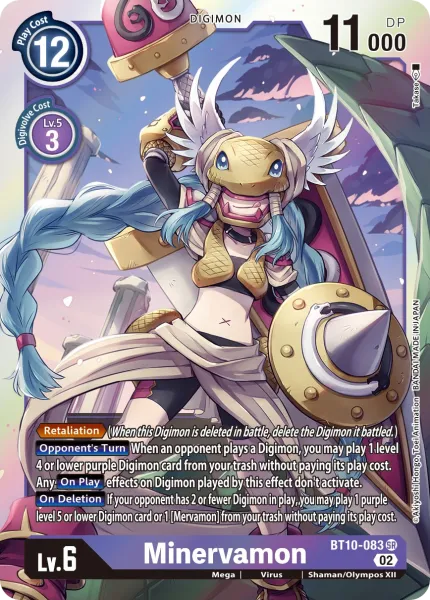 Minervamon &mdash; Digimon Card Game card
