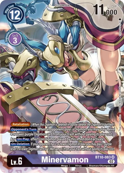Minervamon &mdash; Digimon Card Game card