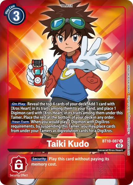 Taiki Kudo &mdash; Digimon Card Game card