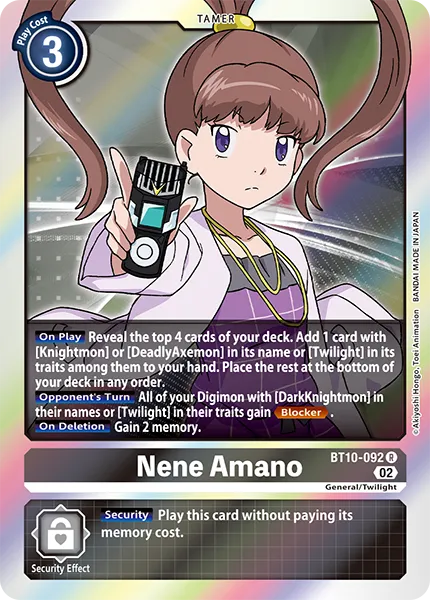 Nene Amano &mdash; Digimon Card Game card