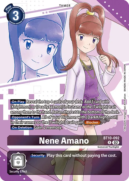 Nene Amano &mdash; Digimon Card Game card