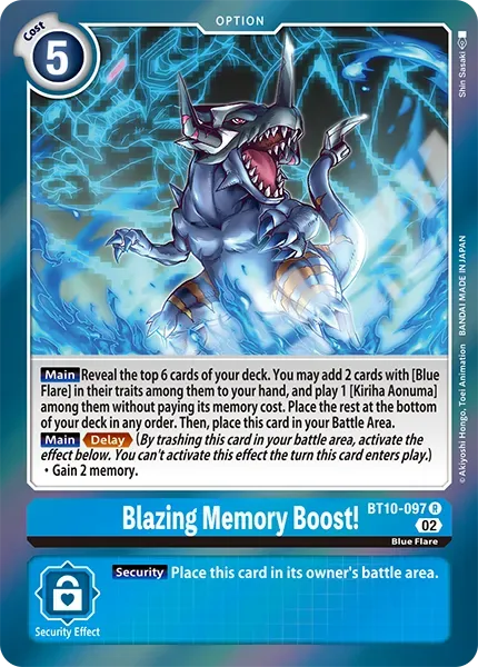 Blazing Memory Boost! &mdash; Digimon Card Game card