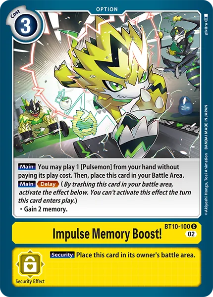 Impulse Memory Boost! &mdash; Digimon Card Game card