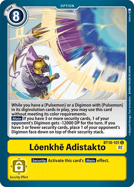 Lónkhē Adistakto &mdash; Digimon Card Game card