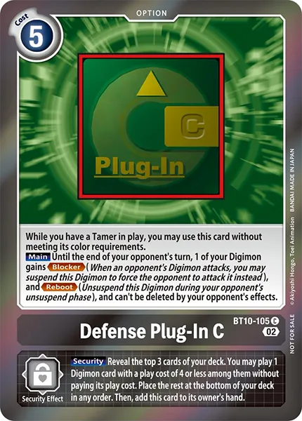 Defense Plug-In C &mdash; Digimon Card Game card