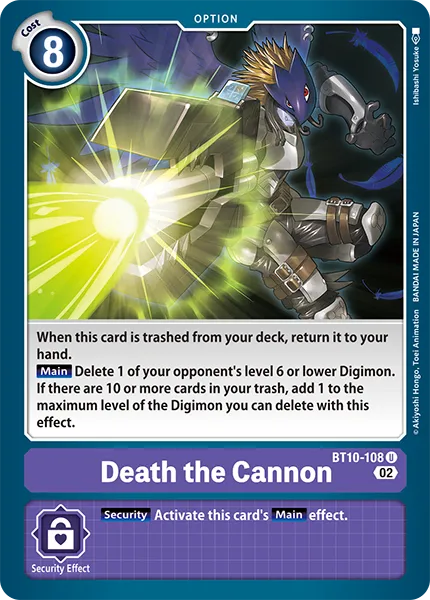 Death the Cannon &mdash; Digimon Card Game card