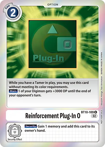 Reinforcement Plug-In O &mdash; Digimon Card Game card