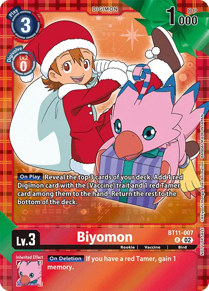 Biyomon &mdash; Digimon Card Game card