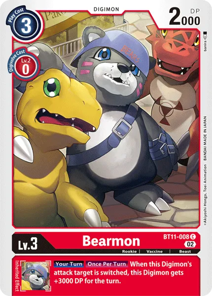 Bearmon &mdash; Digimon Card Game card