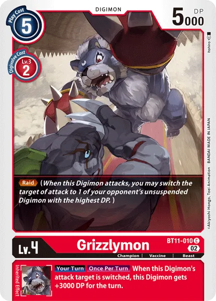 Grizzlymon &mdash; Digimon Card Game card
