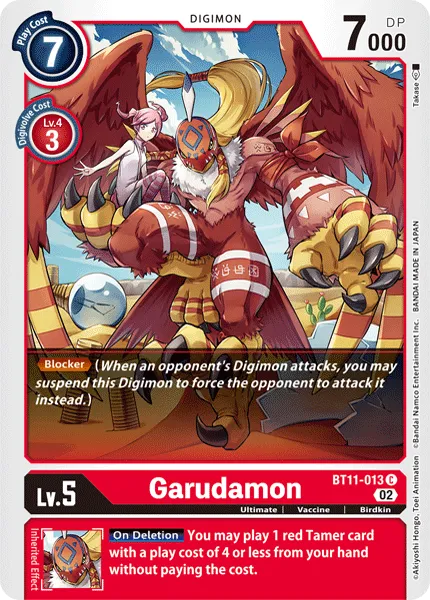 Garudamon &mdash; Digimon Card Game card