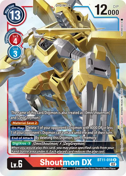 Shoutmon DX &mdash; Digimon Card Game card