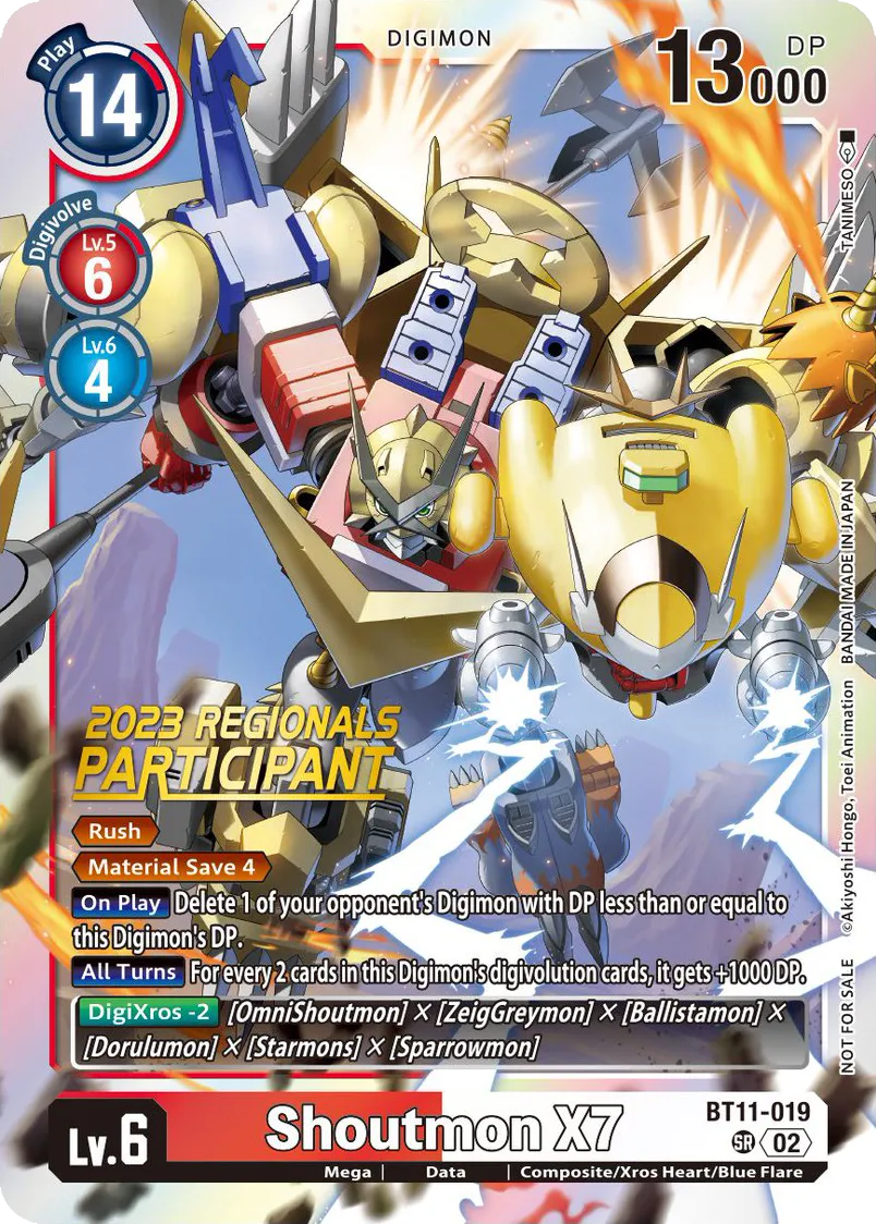 Shoutmon X7 &mdash; Digimon Card Game card