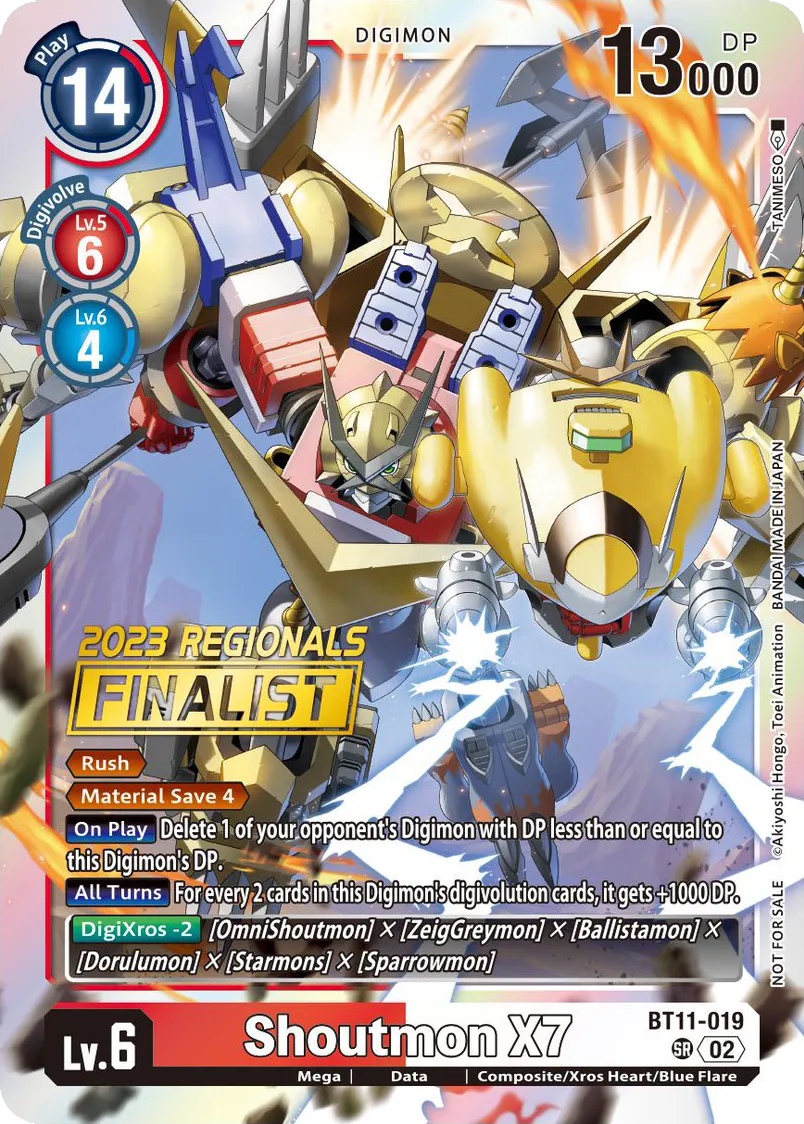 Shoutmon X7 &mdash; Digimon Card Game card