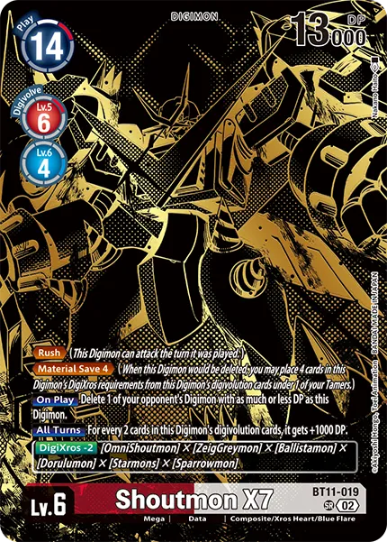 Shoutmon X7 &mdash; Digimon Card Game card