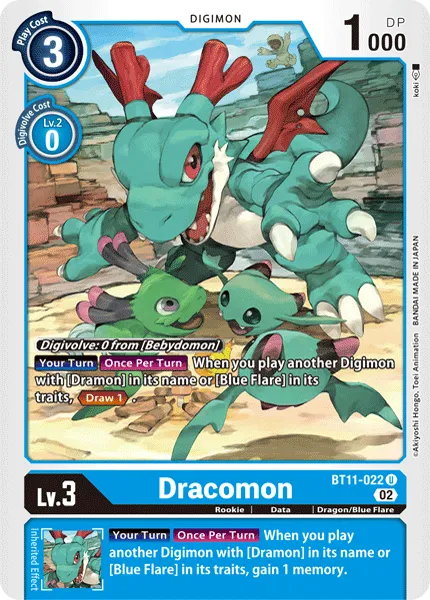 Dracomon &mdash; Digimon Card Game card