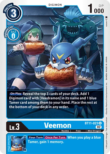 Veemon &mdash; Digimon Card Game card