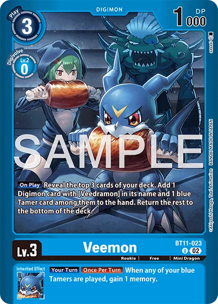 Veemon &mdash; Digimon Card Game card
