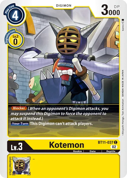 Kotemon &mdash; Digimon Card Game card