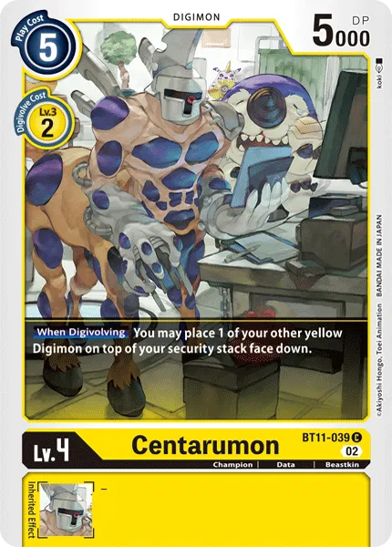 Centarumon &mdash; Digimon Card Game card