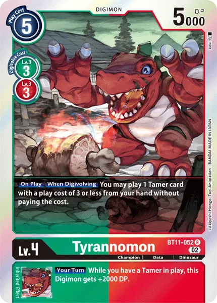Tyrannomon &mdash; Digimon Card Game card