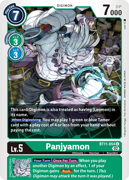 Panjyamon &mdash; Digimon Card Game card