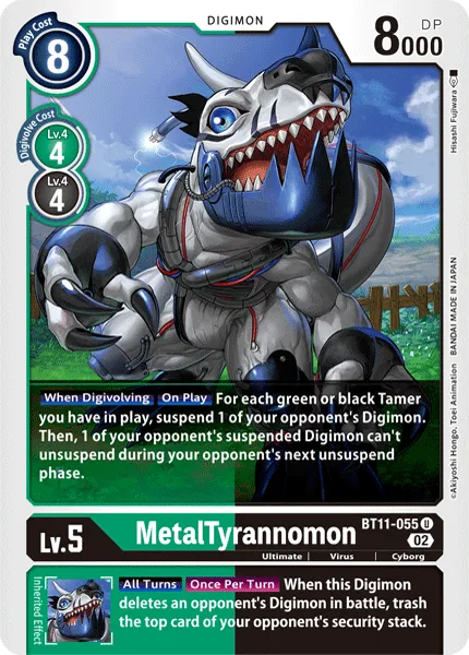 MetalTyrannomon &mdash; Digimon Card Game card