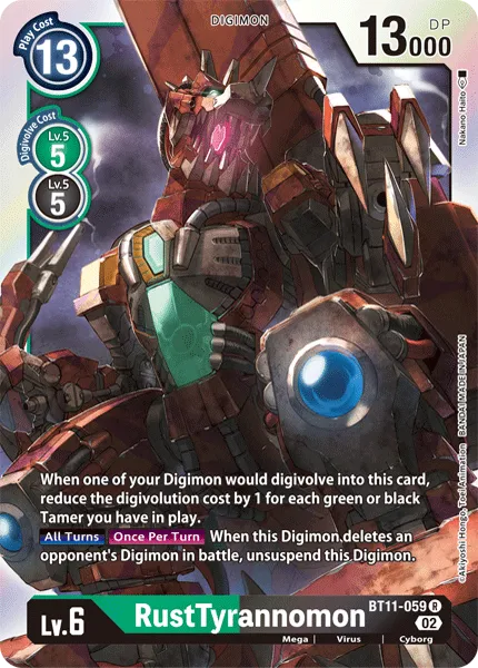 RustTyrannomon &mdash; Digimon Card Game card