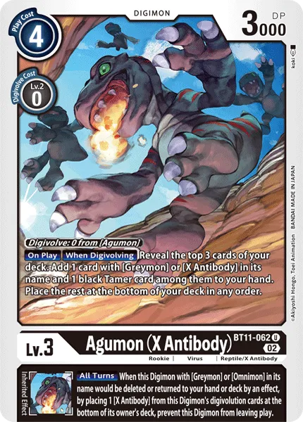 Agumon (X Antibody) &mdash; Digimon Card Game card