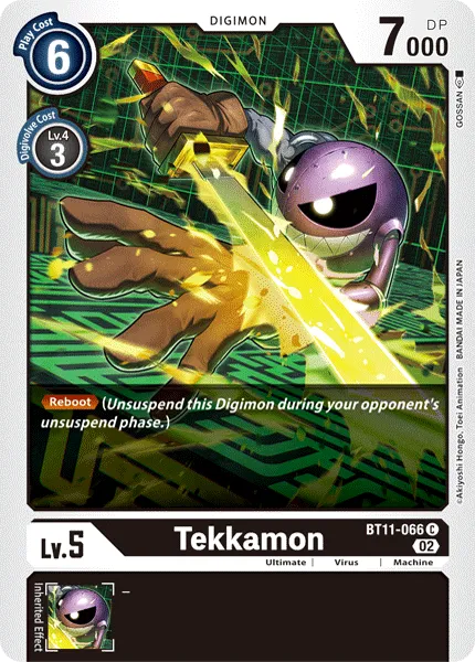 Tekkamon &mdash; Digimon Card Game card