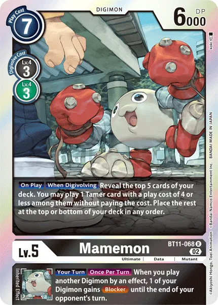 Mamemon &mdash; Digimon Card Game card