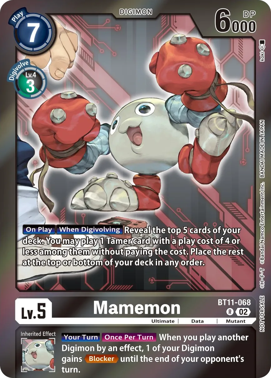 Mamemon &mdash; Digimon Card Game card