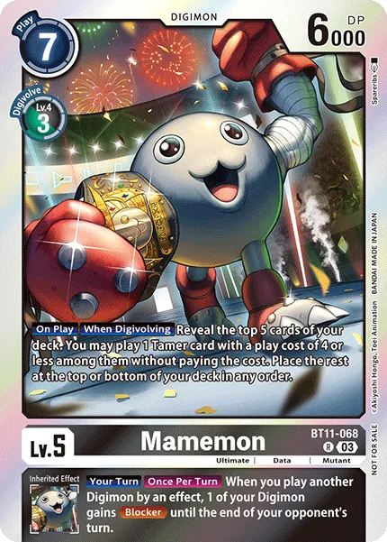 Mamemon &mdash; Digimon Card Game card