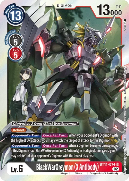 BlackWarGreymon (X Antibody) &mdash; Digimon Card Game card