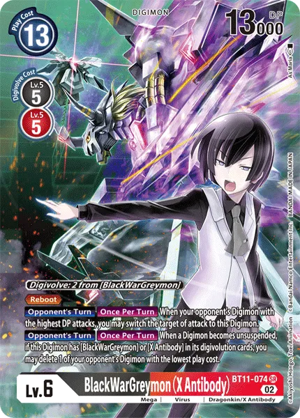BlackWarGreymon (X Antibody) &mdash; Digimon Card Game card