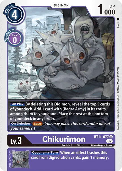 Chikurimon &mdash; Digimon Card Game card