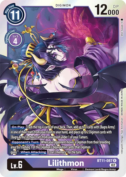 Lilithmon &mdash; Digimon Card Game card