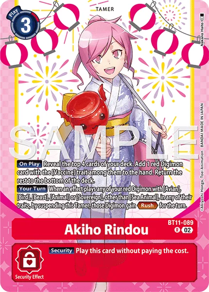 Akiho Rindou &mdash; Digimon Card Game card
