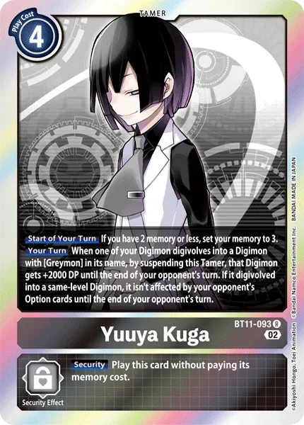 Yuuya Kuga &mdash; Digimon Card Game card