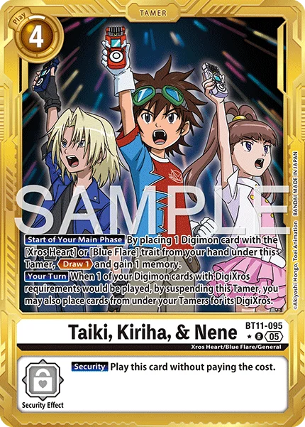 Taiki, Kiriha, & Nene &mdash; Digimon Card Game card