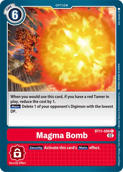 Magma Bomb &mdash; Digimon Card Game card