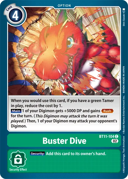 Buster Dive &mdash; Digimon Card Game card