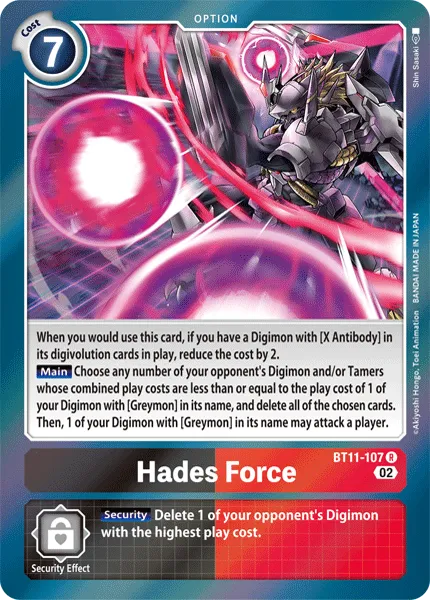 Hades Force &mdash; Digimon Card Game card