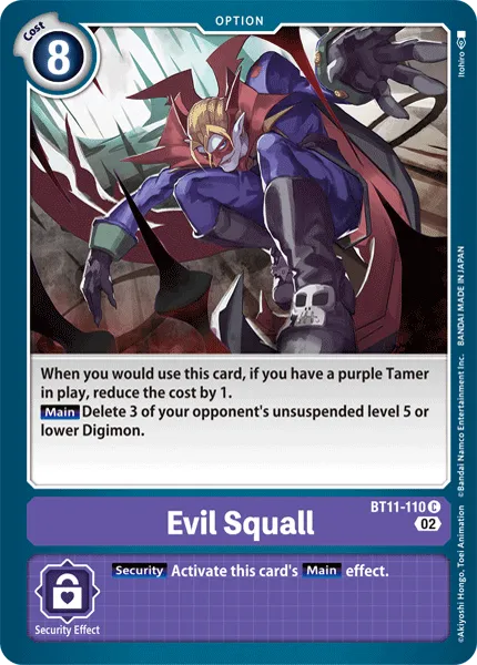 Evil Squall &mdash; Digimon Card Game card
