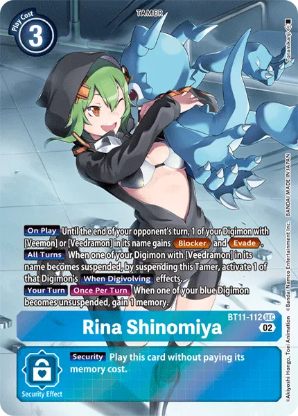 Rina Shinomiya &mdash; Digimon Card Game card