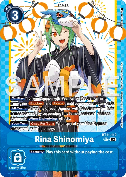Rina Shinomiya &mdash; Digimon Card Game card