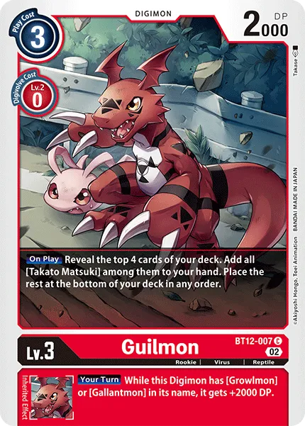 Guilmon &mdash; Digimon Card Game card