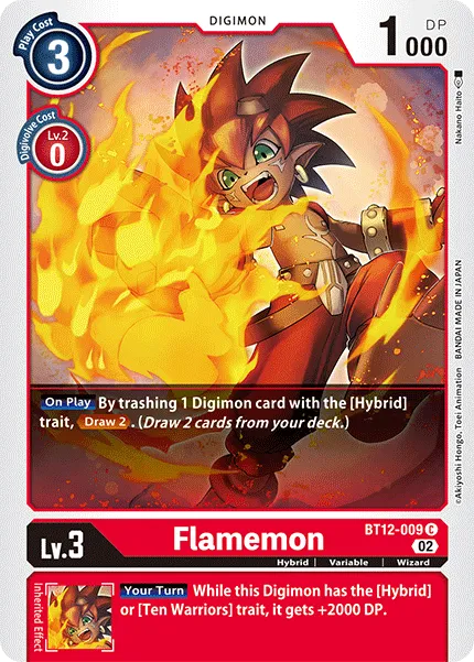 Flamemon &mdash; Digimon Card Game card