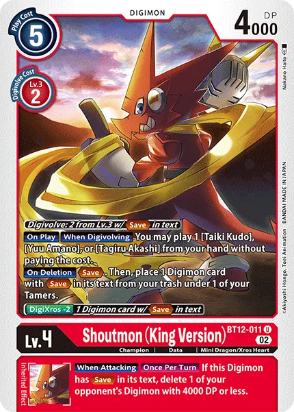 Shoutmon (King Version) &mdash; Digimon Card Game card