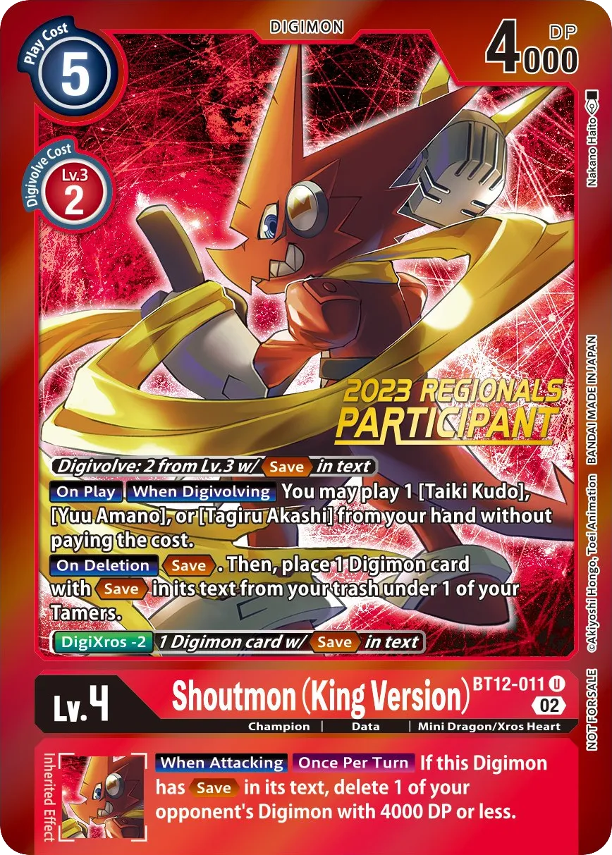 Shoutmon (King Version) &mdash; Digimon Card Game card